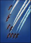 The Red Arrows... podniebne delfinki :).. takie moje skojarzenie ...