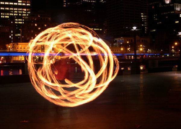 Carmen's dance with flames.