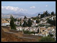 Granada (fragment) , andaluzyjskie pueblos blancos.