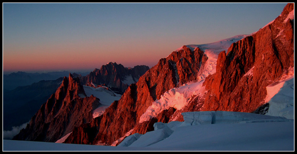 aguille du midi i zachodzace slonce ;-)