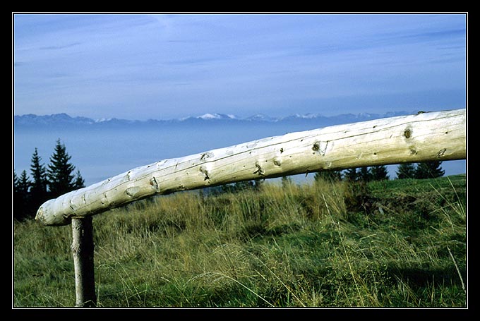 Żerdka z widokiem na Tatry