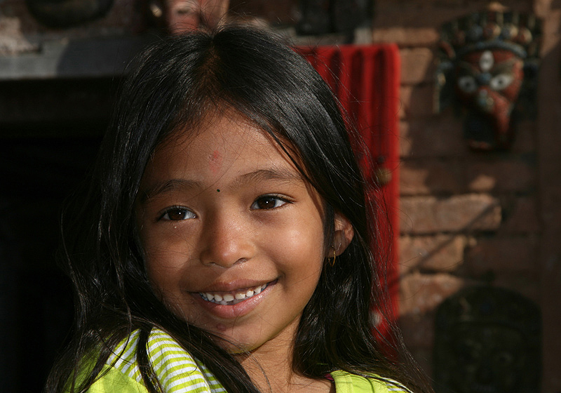 Dziewczynka ze Swayambhunath (Katmandu).