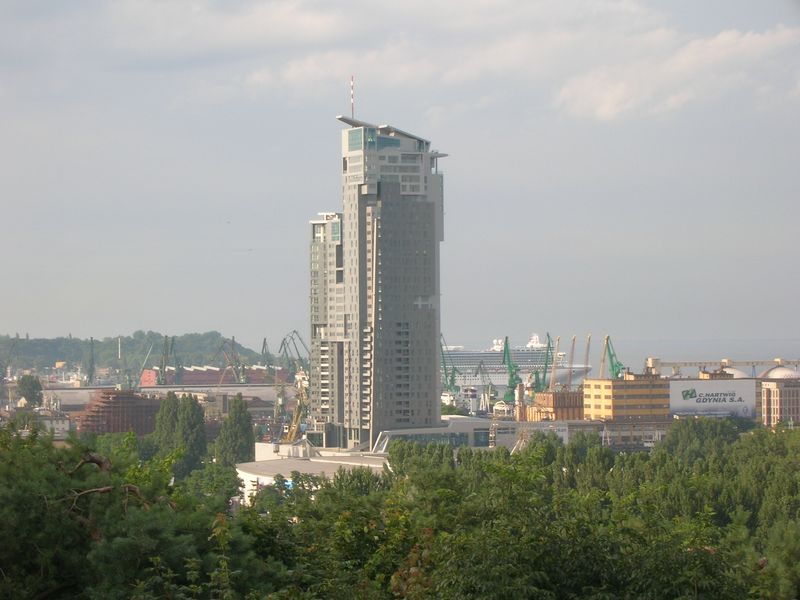 Widok na Sea Towers