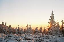 Beskid Żywieki o zachodzie slonca