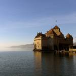 Chillon późnym popołudniem ale z innej strony