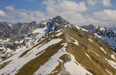 panorama z kasprowego w kierunku świnicy