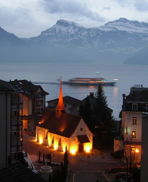 Poranek nad jeziorem Lucerne...