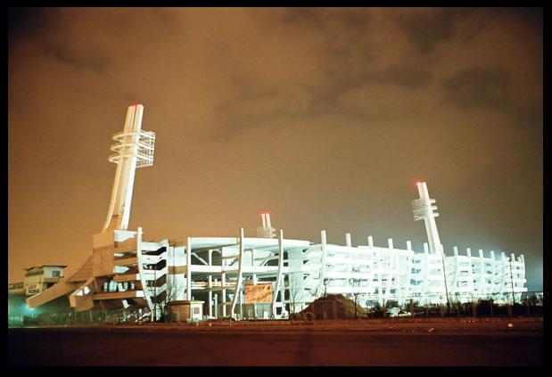 Stadion Lecha Poznań nocą...