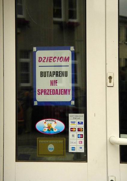 Po zakup w/w artykółu zapraszamy z dowodem osobistym. Księża i posłowie na sejm RP proszeni są ponadto o aktualne zaświadczenie o niekaralności.