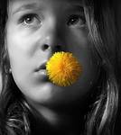 Girl with yellow flower