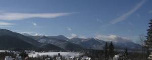  Panorama na Tatry Zachodnie  Widok z Kościeliska-Budzówki