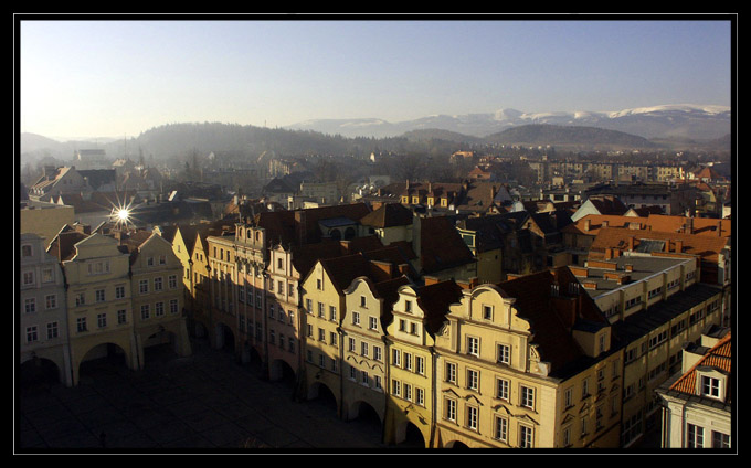 widok z jeleniogórskiego ratusza...