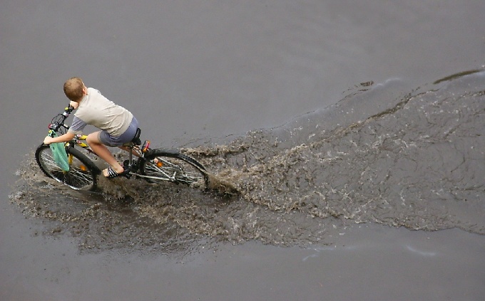 Rider after the storm