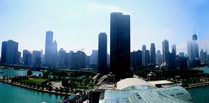 Chicago downtown, widok z Navy Pier