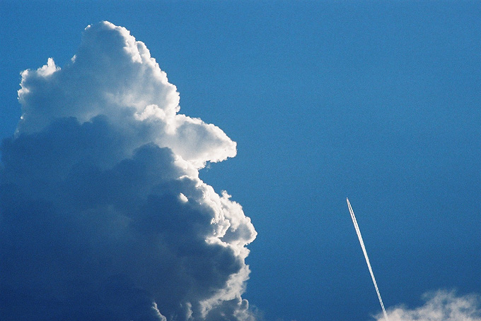 towering cumulonimbus in proximity