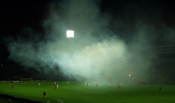 Zadyma na stadionie