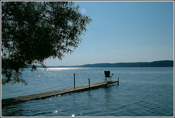 Biwak nad jeziorem - rano