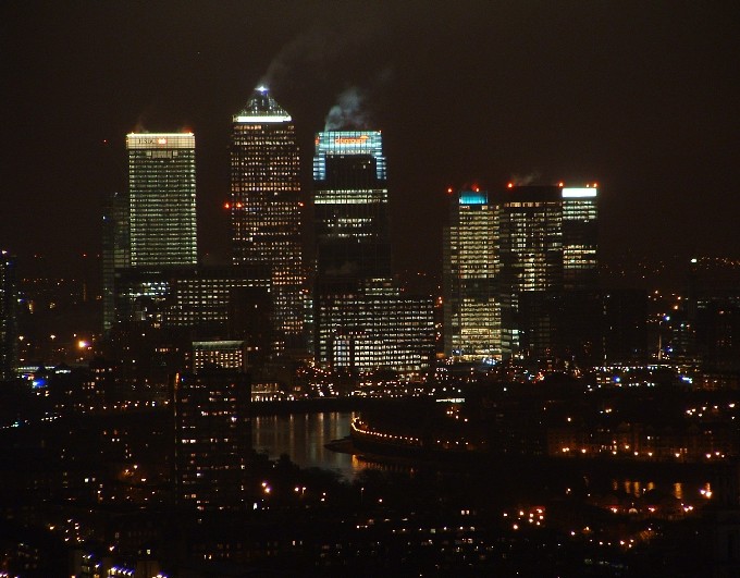 Canary Wharf At Night