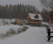 wieczorny karkonoski śnieg