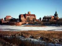 Malbork zimą