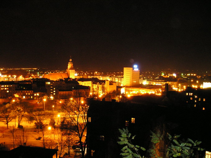 Gorzów nocą