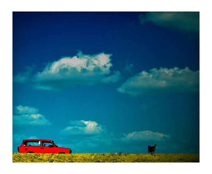 Trabi In The Sky With Dog