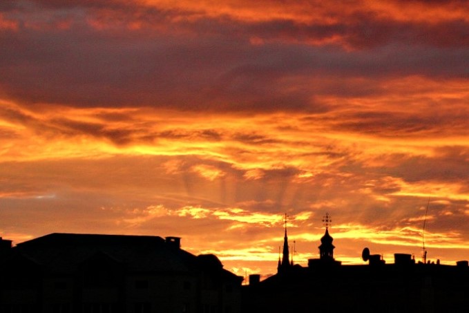 ...Kolejny zachód nad Przemyślem...