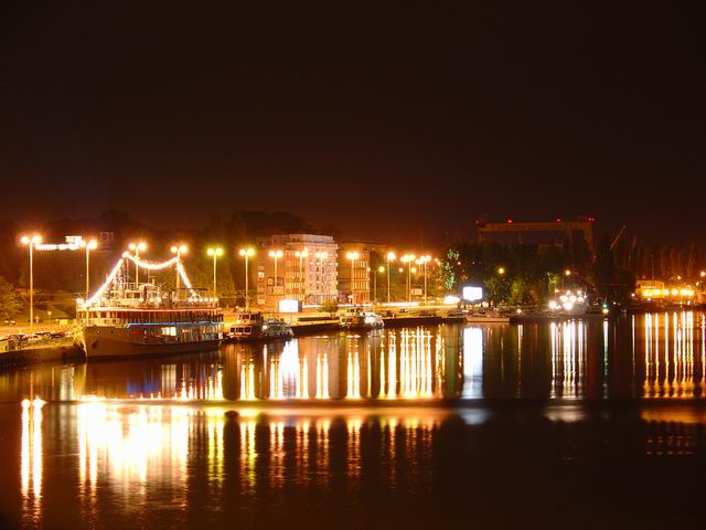 Szczecin nocą