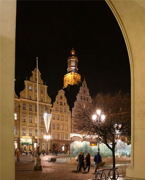 Wrocław nocą