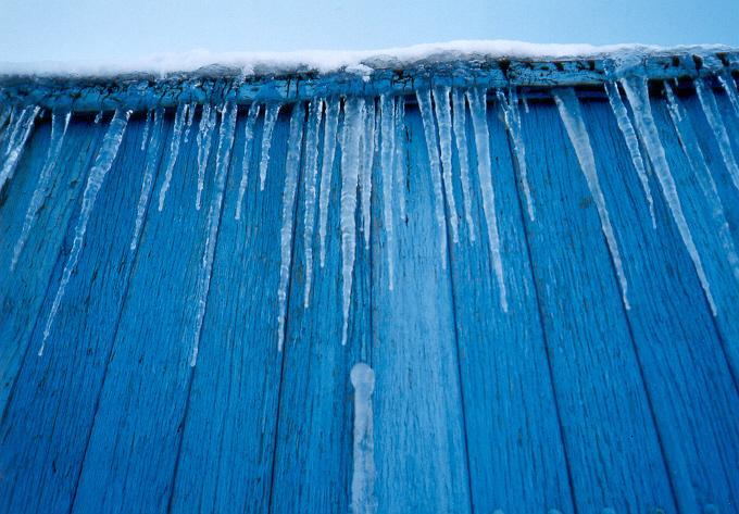 the bluest sky-blue icicles ever imagined