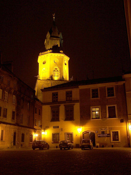 Rynek Lublina nocą