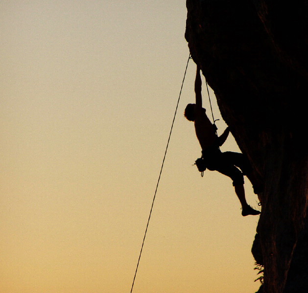 Climbing o zachodzie