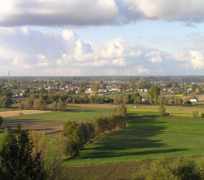 Widok na Ciechocinek z ruin zamku w Raciążku