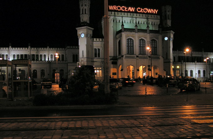 Wrocław Gł. nocą