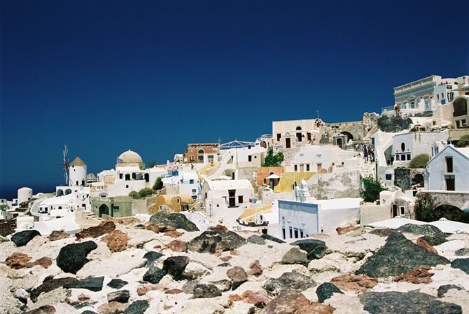 Santorini w południe