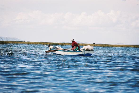 Jezioro Titicaca na wiosne