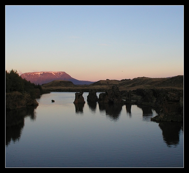 Myvatn-o zachodzie slonca