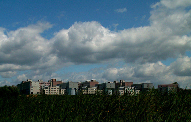 Urban Island among Fields of Green