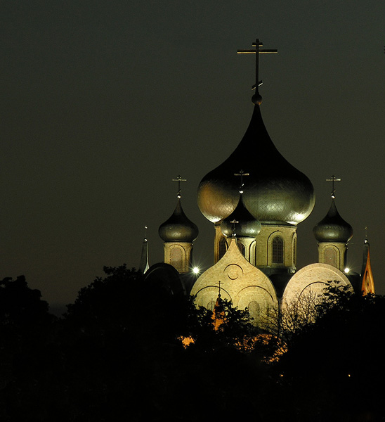 Białystok nocą - cerkiew Św.Ducha