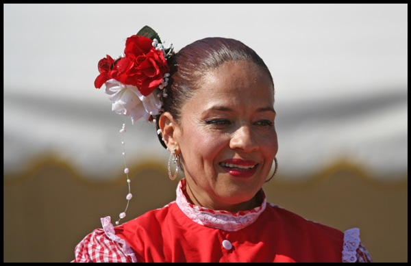 woman in red