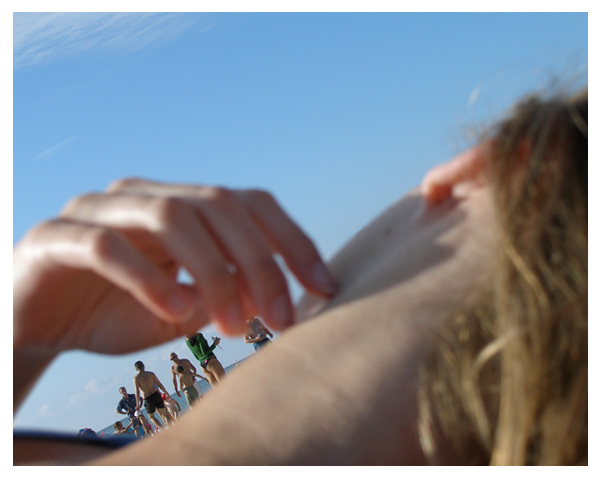 on the beach