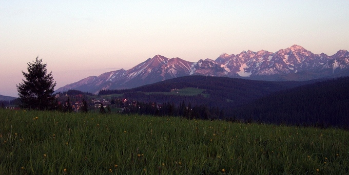 Tatry przed samym zmierzchem