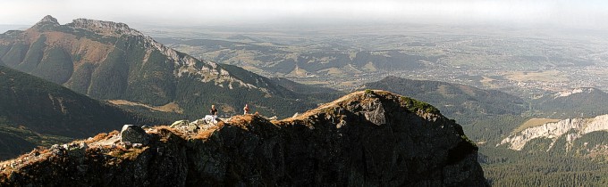 Panorama Giewontu i Zakopanego