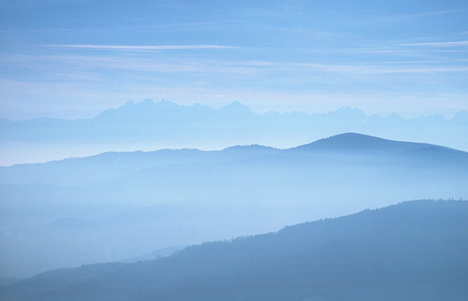 Widok z Mogielicy na Tatry