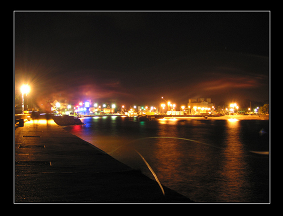 ustka nocą