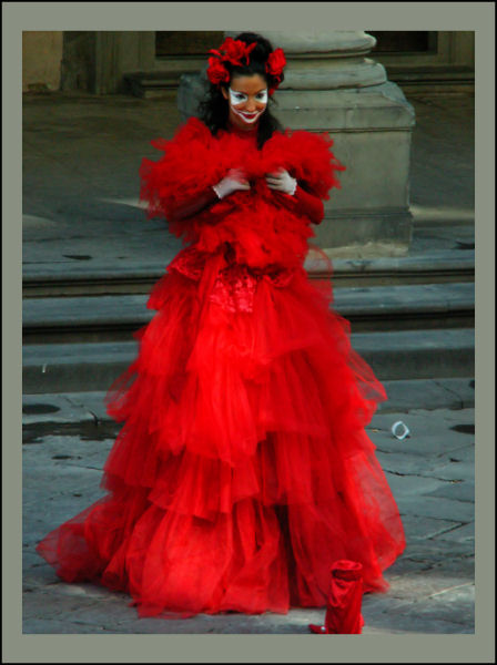 lady in red