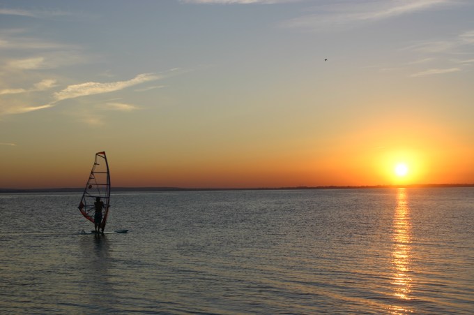 Kuźnice i Windsurfing o zachodzie słońca