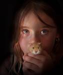 Girl with hamster