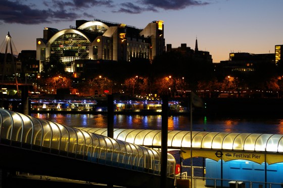 Thames Pier at night - London