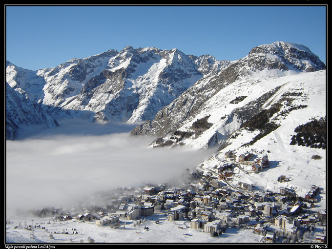 Mgła pochłania Les2Alpes